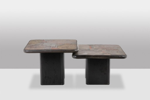 Paul Reinier Kingma. Paar Brutalistische tafels. 1970s.