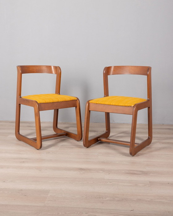 Image 1 of Pair of Vintage Chairs from the 70s Designed by Willy Rizzo for Mario Sabot