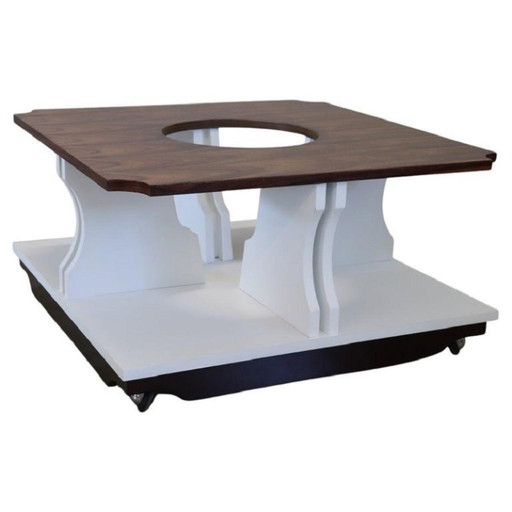 Two Colors Square Coffee Table, Italy 1970s