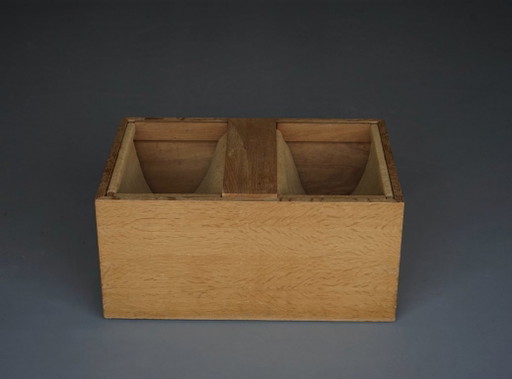 Porte-revues Vintage de l'École Bossche en Chêne, 1970s