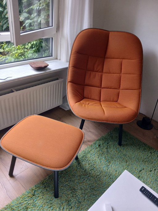 Hay Uchiwa Lounge Chair with ottoman