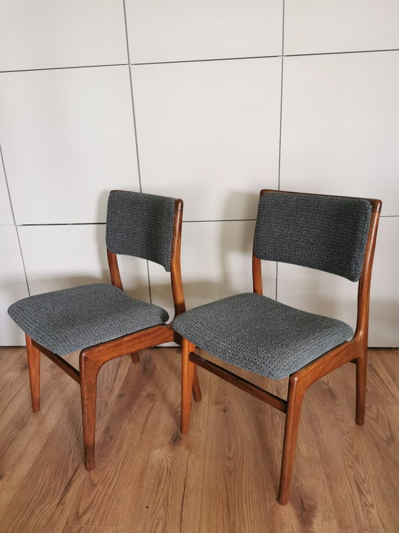 Image 1 of Beautiful set of 4 vintage Danish mid-century dining chairs