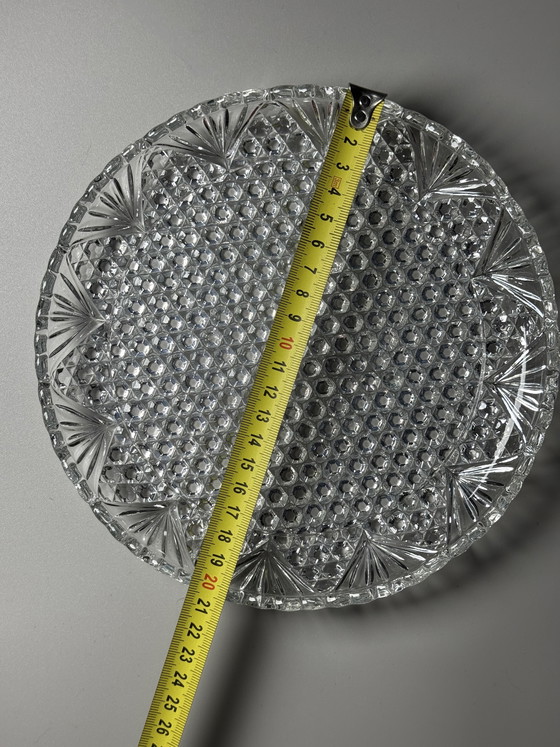 Image 1 of Campana para queso/mantequilla de vidrio prensado estilo Art Déco – Verreries de Scailmont, Bélgica, década de 1930