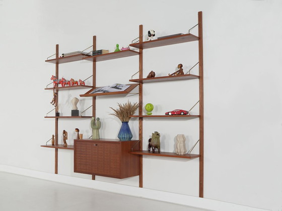 Scaffali a muro modulari Cado, Poul Cadovius, Impiallacciatura in teak, Danese, Anni '70 – Legno (photo 3 of 21)