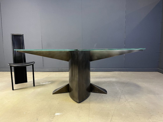 Image 1 of Postmoderne eettafel van Belgochrom, jaren 80.