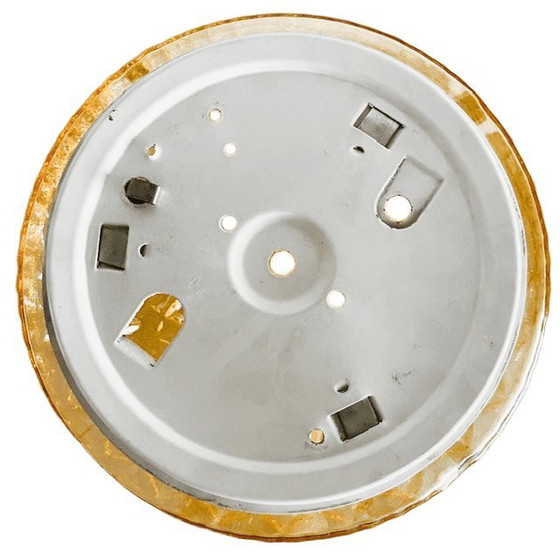 Image 1 of Mid-century grote plafonnière amber carnival plafondlamp 1960's