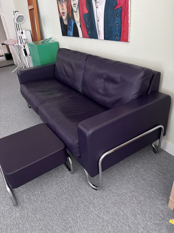 Gispen AD 3 in Pelle Color Melanzana, Divani, Metallo, Viola, Modern (foto 3 di 4)