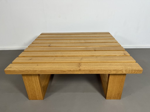 Vintage Scandinavian slatted table coffee table seventies