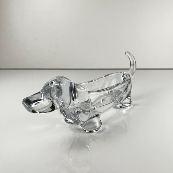 Image 1 of Plat à bibelots en teckel de cristal, 1960