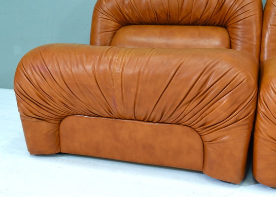 Canapé d'angle Rossi di Albizzate en cuir cognac, Italie – années 1970 – Canapés modulables, Leather (photo 15 of 18)