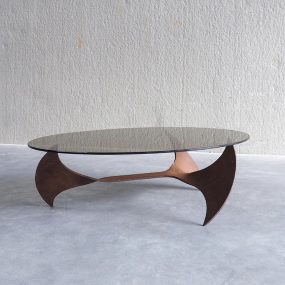 Propeller Oval Coffee Table by Knut Hesterberg for Ronald Schmitt – Metal, Glass (photo 13 of 14)