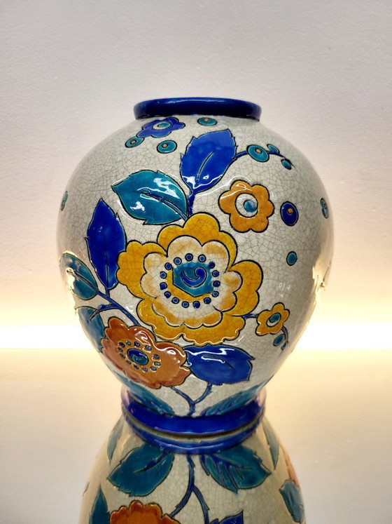 Image 1 of Boch Frères Keramis vase – decor D.2516 – ca. 1939 – Belgium