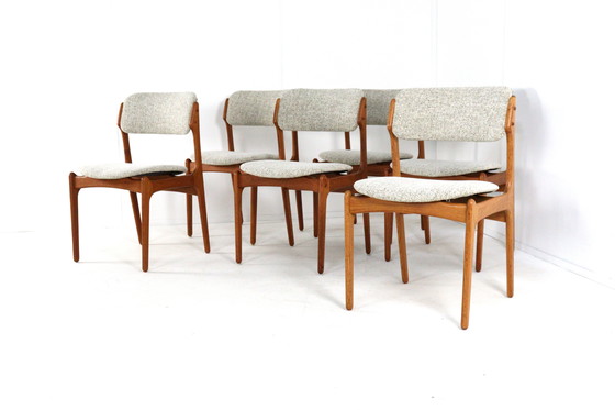 Image 1 of 6x Erik Buch per O.D. sedie mobler vintage ridipinto