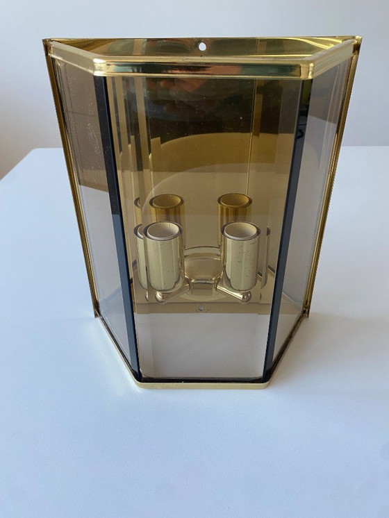 Image 1 of Lampe murale Holtkötter style Hollywood Regency vintage, Allemagne, années 1970