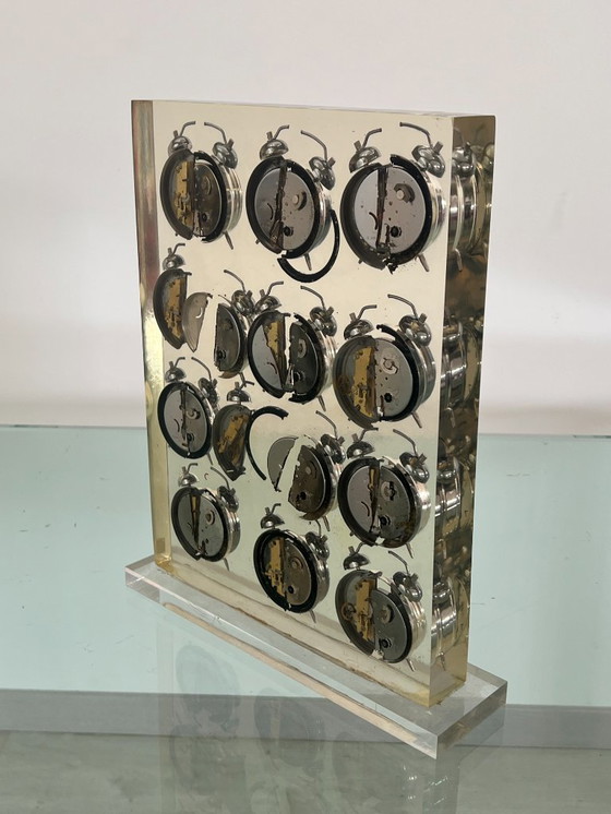 Image 1 of Fenandez ARMAN - Sculpture, Untitled (Alarm Clocks) - 43 cm - Resin - 2000