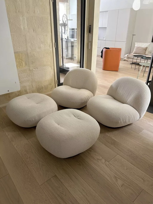 2 GUBI poufs model Pacha by Pierre Paulin