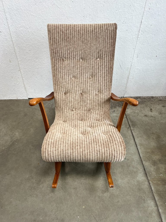 Image 1 of Sedia a dondolo vintage, in teak, Svezia, anni '50