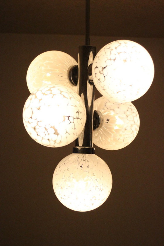 Image 1 of Vintage atomic globes chandelier, 1960s