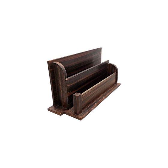 Porte-lettres français Art Déco aspect palissandre, Années 20/30 – Objets déco, Wood (photo 3 of 5)