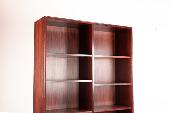 Image 1 of Large Danish tall shelf in rosewood by Erik Brouer for Brouer’s Mobelfabrik.