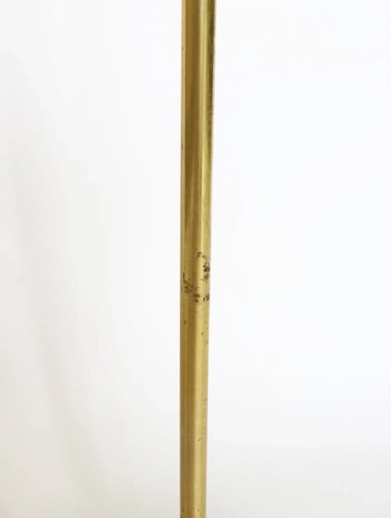 Image 1 of Vintage staande lamp messing Deens design retro