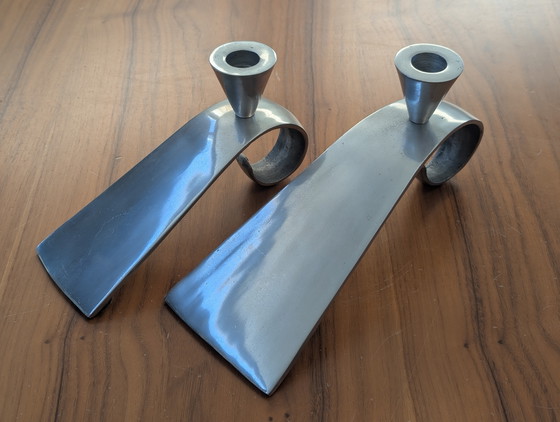 Image 1 of Matthew Hilton Wave Candlesticks 1980