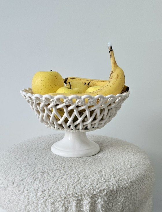 Image 1 of Vaso traforato in ceramica intrecciata — Maison Pichon, Uzès (firmato)