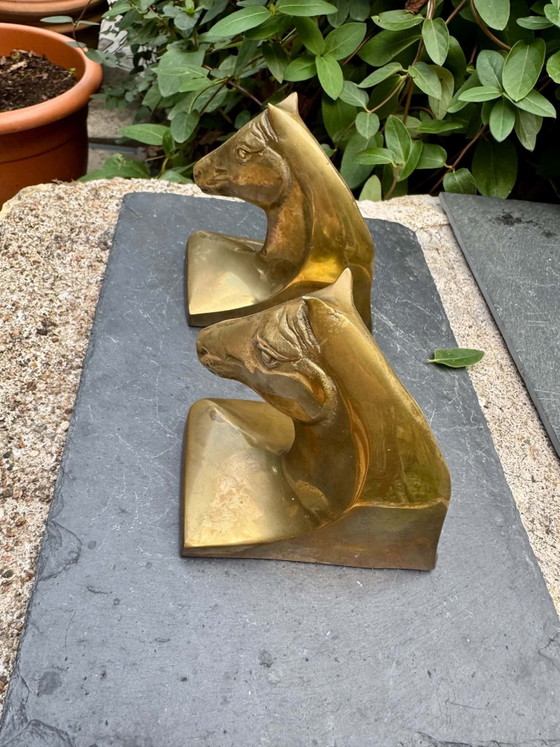 Pair of Vintage Brass Horse Bookends – Decorative Objects (photo 8 of 9)