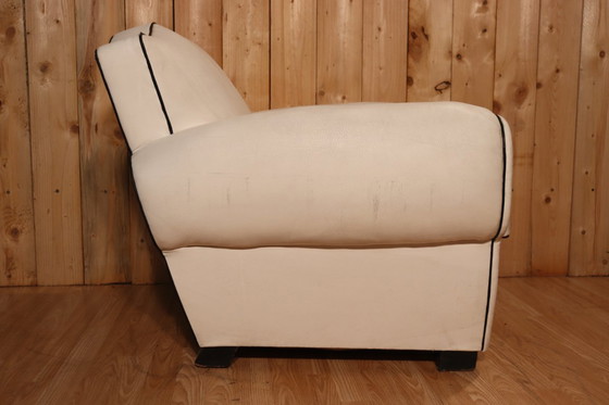 Image 1 of Weißer Ledersessel
