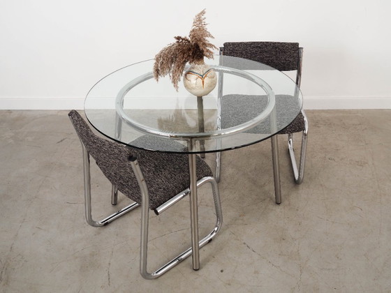 Image 1 of Mesa de cristal, diseño italiano, década de 1980, fabricada en Italia.