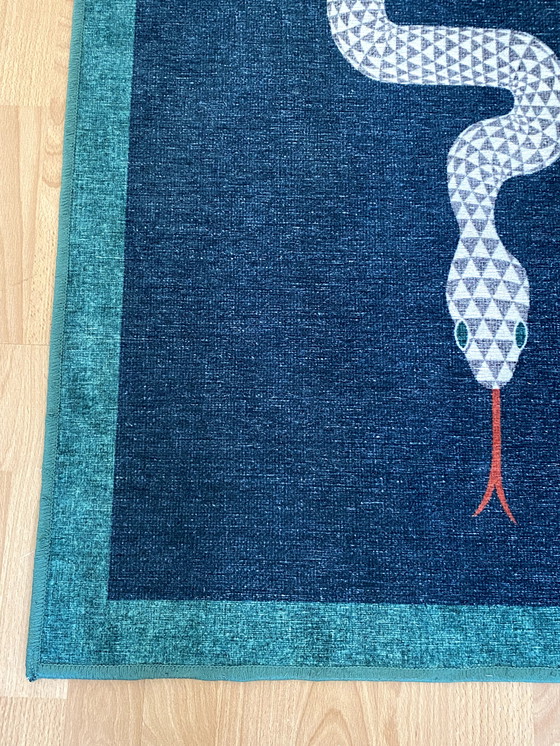 Image 1 of Runner Rug with Snake Motif 215 x 90 cm