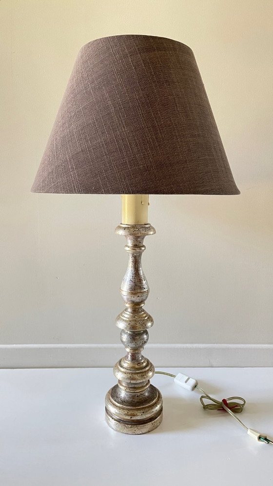 Image 1 of Silver-plated wood lamp, Acropolis Paris