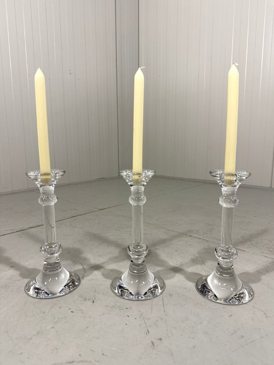Image 1 of 3 X Ingo Maurer kristallen kandelaars voor Val St Lambert, België 