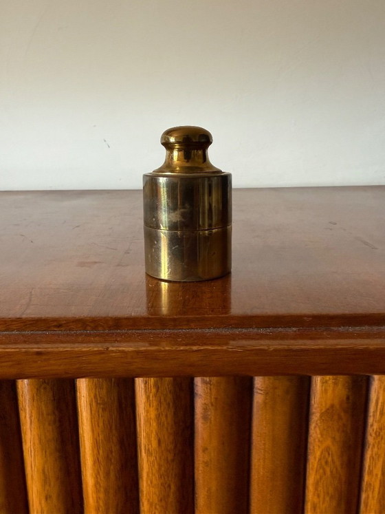 Image 1 of Briquet de table en laiton, en forme de poids, Mauro Manetti, Italie, 1970