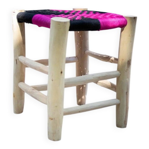 Tabouret rose et noir