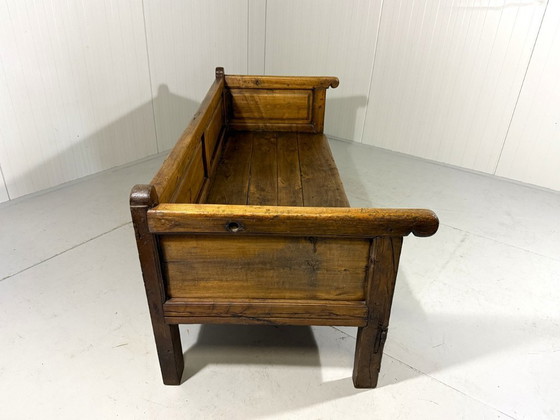 Image 1 of Antike rustikale spanische Bank aus den 1880er Jahren