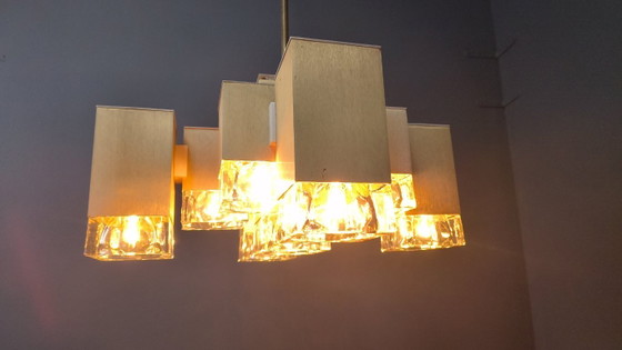 Image 1 of Lustre cubique vintage de Gaetano Sciolari, années 1970