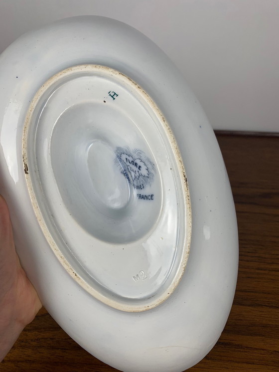 Image 1 of Sarreguemines U&C Flore Model Sauceboat, 19th Century