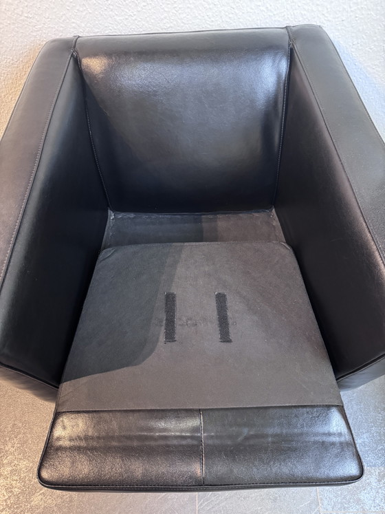 Rare fauteuil vintage IKEA Klippan en cuir véritable et chrome (1999) – Leather, Metal (photo 12 of 13)