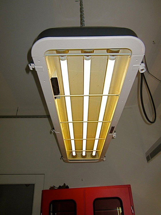 Image 1 of Set van 2 Hanglampen, Billiard Lamp, Bunker Lamp