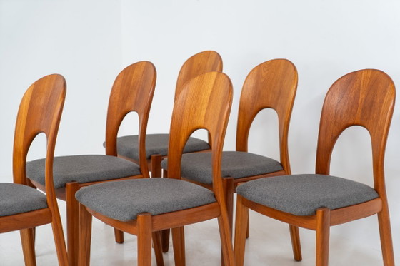 Set van 6 “Morten” Eetkamerstoelen van Niels Koefoed (Denemarken, jaren 60) – Wood, Vintage (photo 4 of 10)