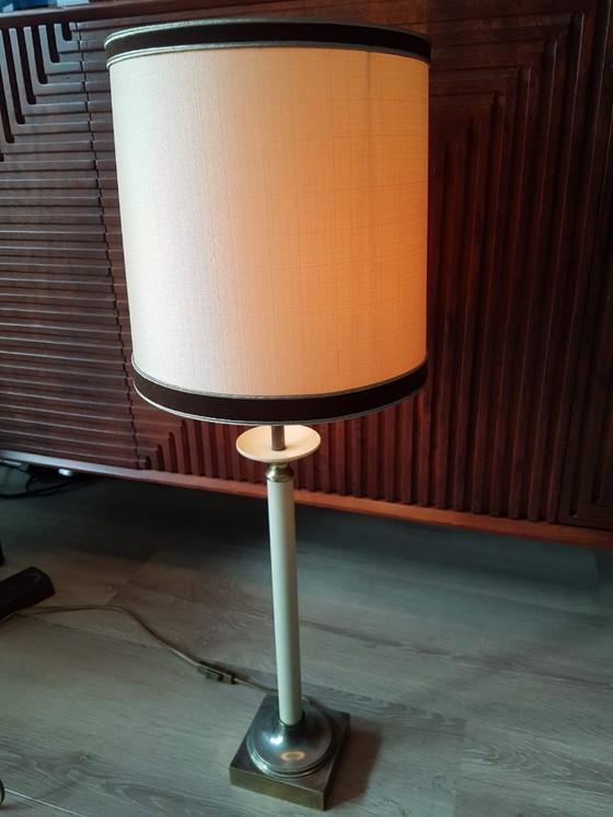 Image 1 of Lampe de table Kullmann Vintage Brass Textile - Etat d'origine
