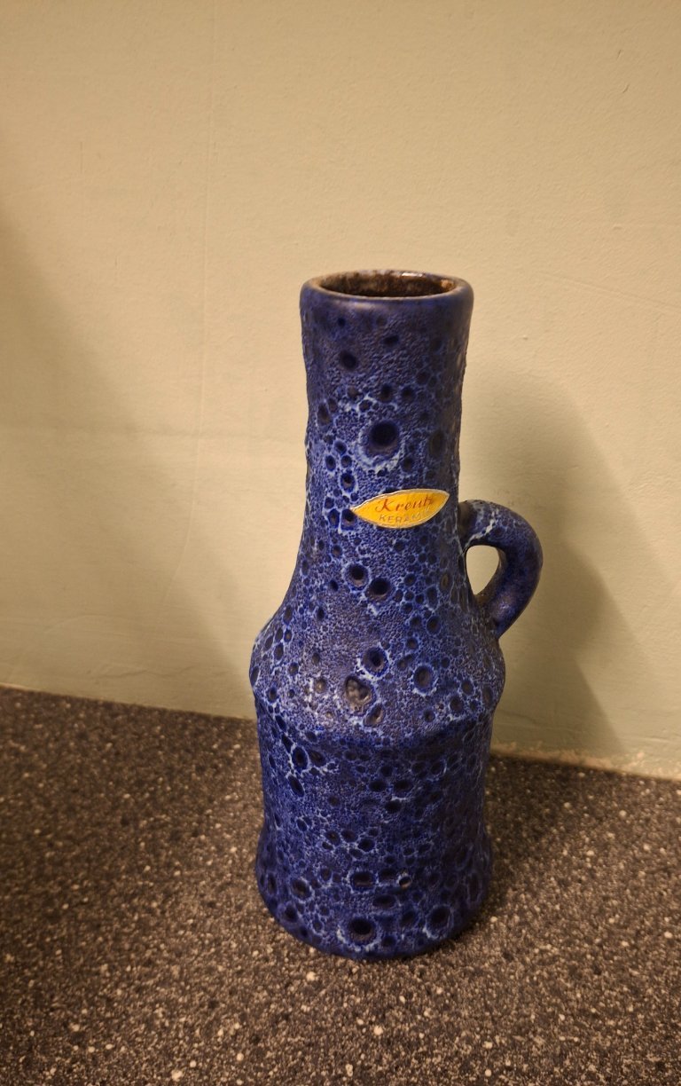 Kreutz keramik vaas fat lava west germany | €95 | Whoppah