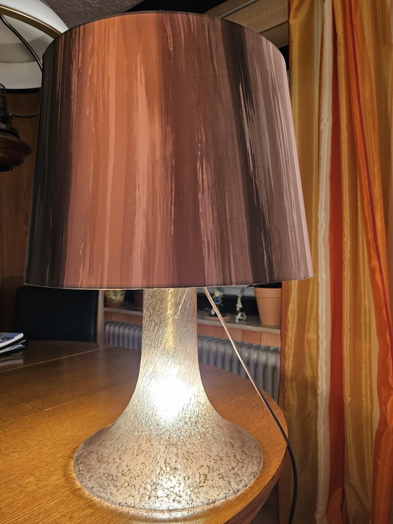 XL Peill & Putzler Table Lamp 65cm – 70s Vintage Space Age – Double Illuminated! – Textile (photo 5 of 7)
