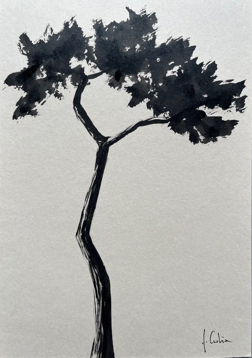 Set van 2 inkttekeningen, 21x15cm