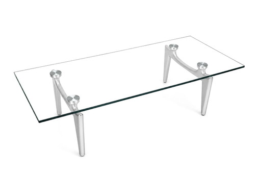 Tavolino da caffè Leolux Farandole – salontafels, Glass, Metal