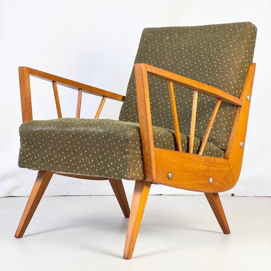 Image 1 of Retro Poolse Spindle Leunstoel, jaren 1960 - Originele Vintage Staat