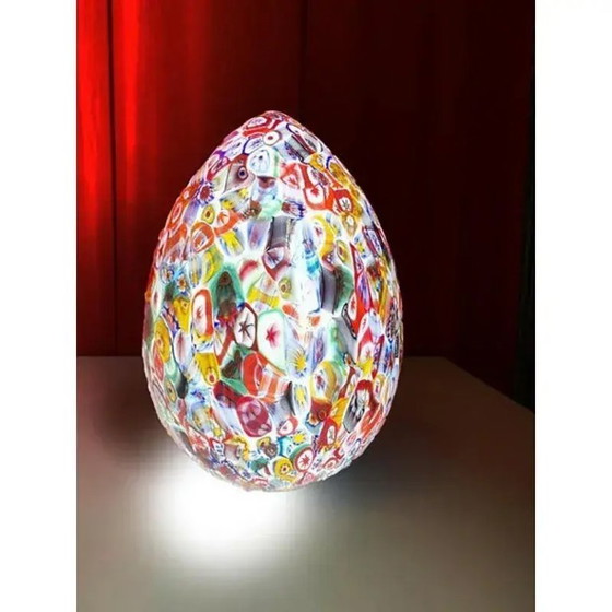 Image 1 of Green Murano Glass Chandelier with Trasparent Rostrato Boubeches from Simoeng