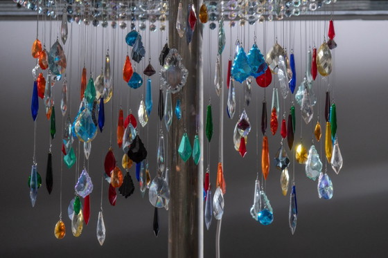 Image 1 of Lampada da terra di René Roubíček, Nový Bor, vetro e metallo, anni '60