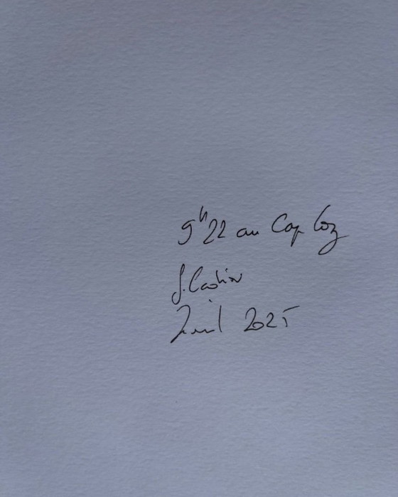 Image 1 of Oost-Indische inkt op wit fabriano papier 300g Onderwerp: Cap Coz Formaat 40x30 cm.